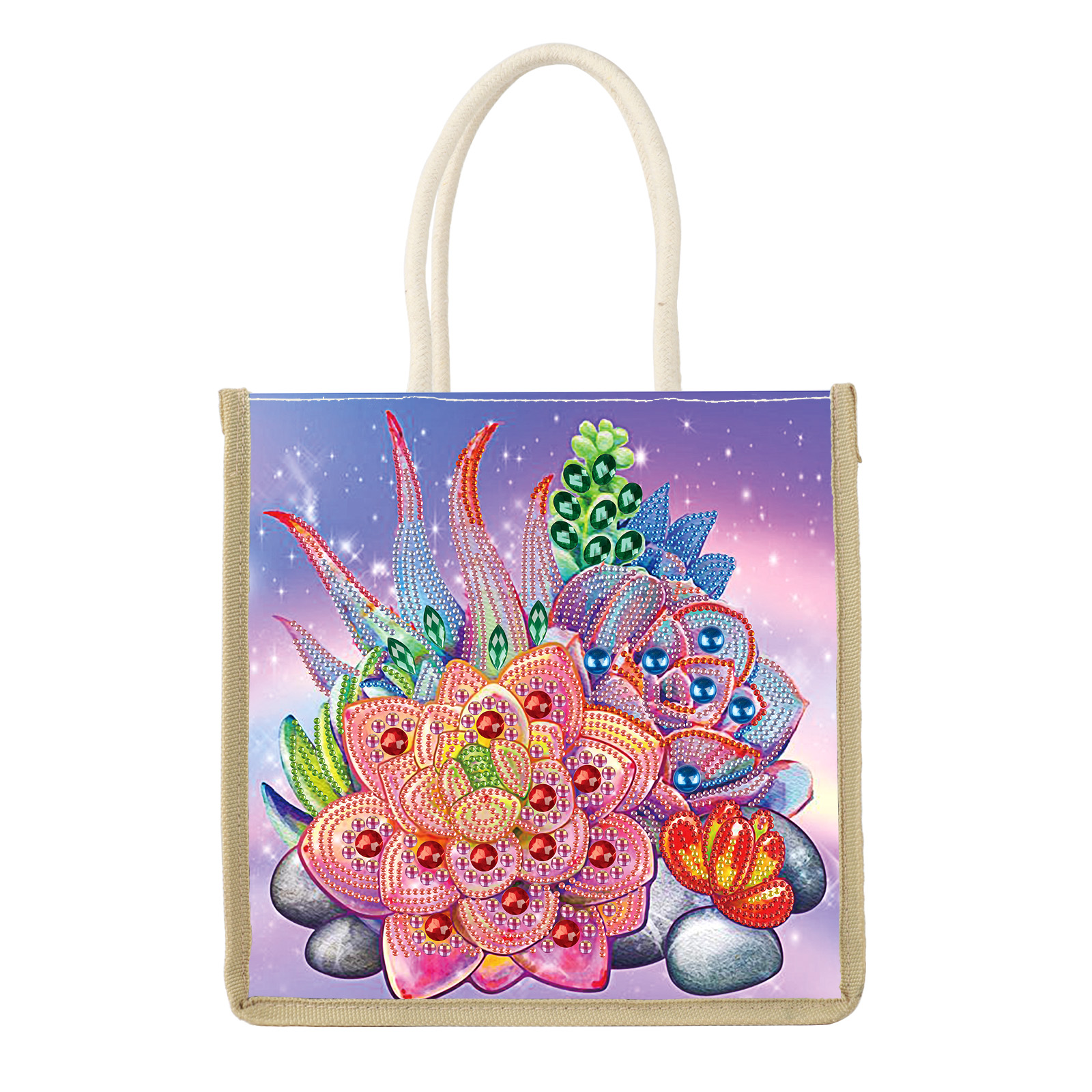 Art Craft Shop - Diamond Art Painting Handbag Kits,Colorful plants