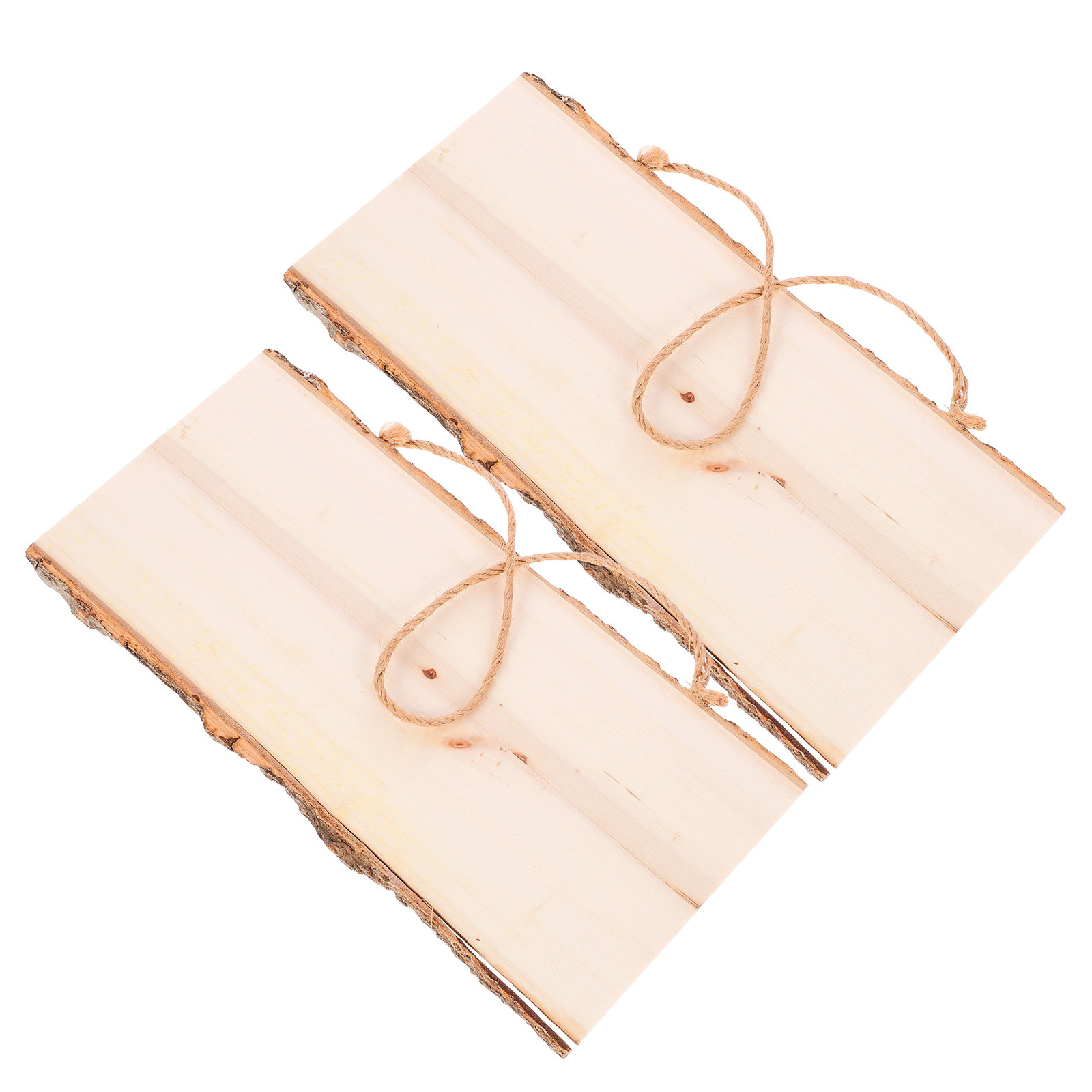 Art Craft Store - 2Pcs Unfinished Rectangle Wood Sign Blank