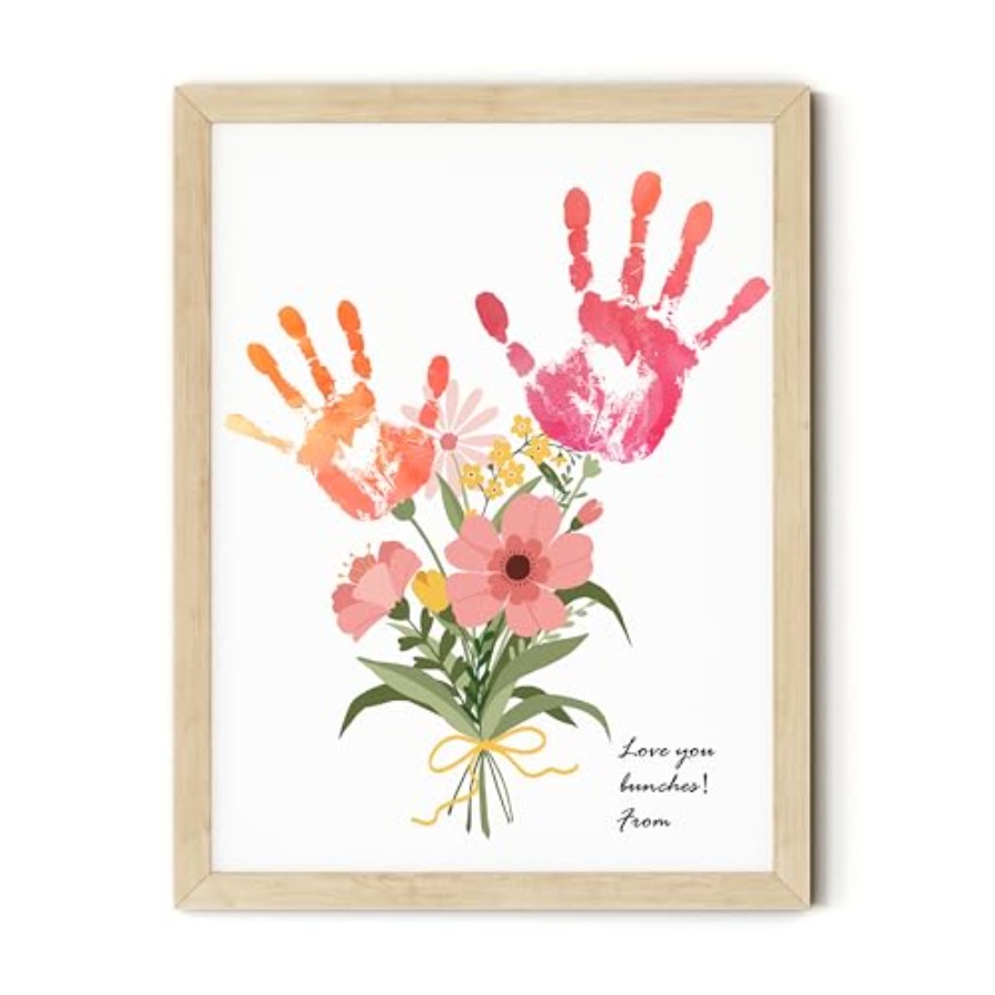 Art & Craft On Wild Animals For Preschoolers - Flower Bouquet Handprint Art Craft DIY