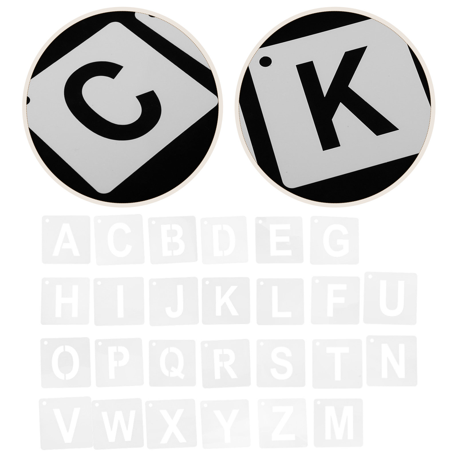 Art And Craft Letter Z - 1Set Alphabet Stencil Templates Reusable Plastic