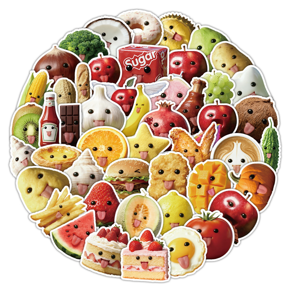 Art Craft Store - 53 Pcs Abstract Art Style Food-Themed