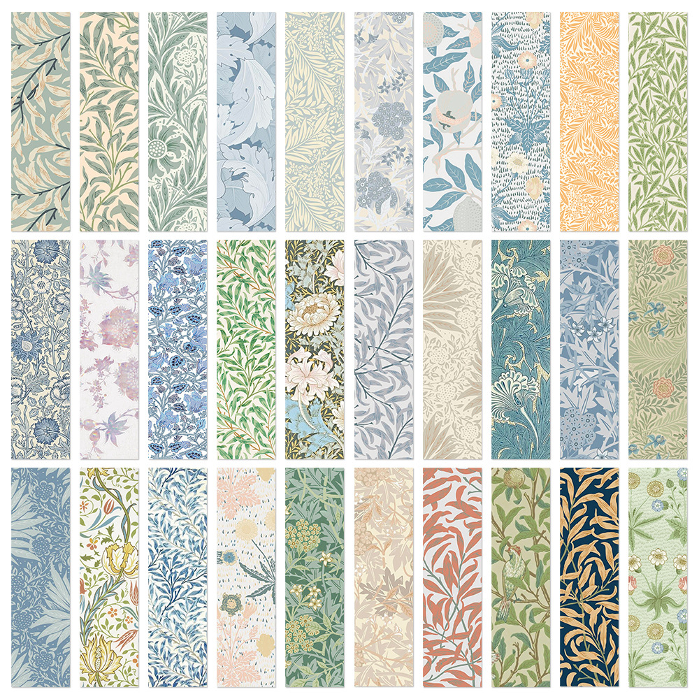 Art Craft William Morris - 30Pcs William Morris Flower Painting Floral