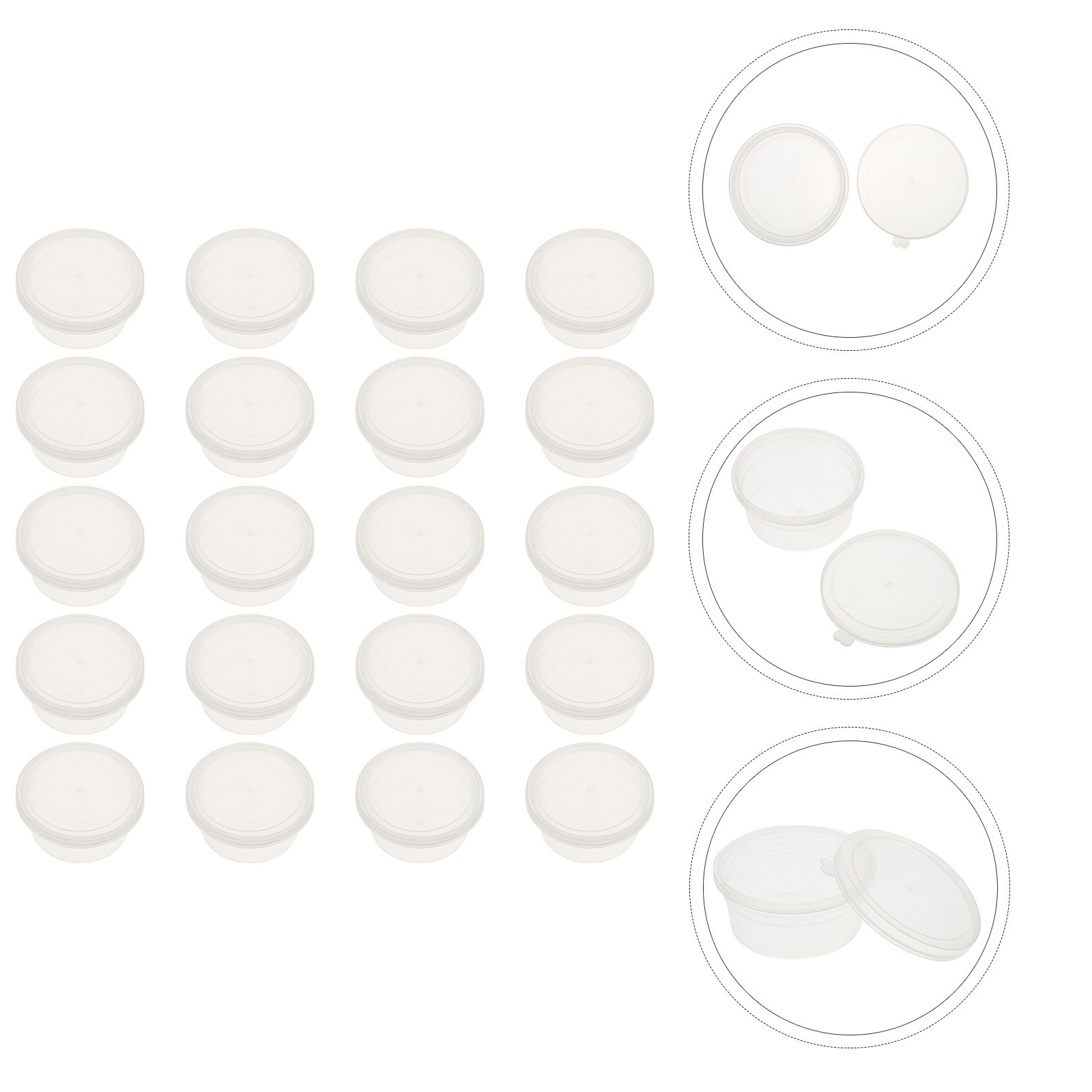 Art Craft Store - 20Pcs Plasticine Storage Box Transparent Lightweight