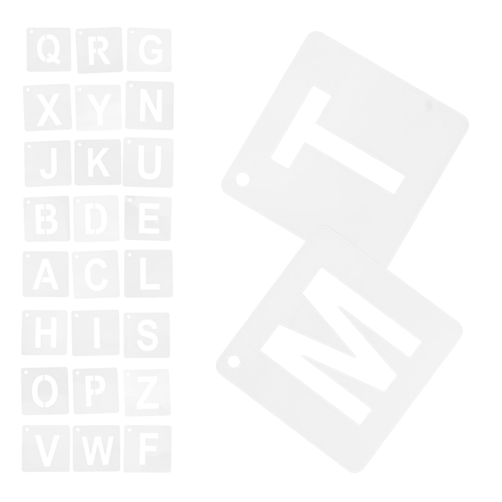 Art And Craft Letter Z - 1Set Small Reusable Alphabet Stencils A-Z