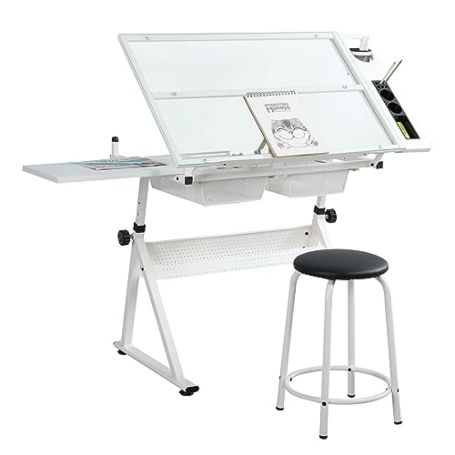 Art & Craft On Wild Animals For Preschoolers - Drafting Table with Stool Modern Adjustable
