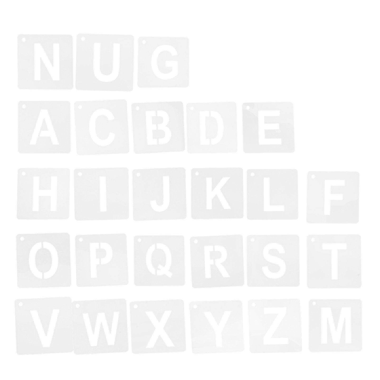 Art And Craft Letter Z - 1Set Reusable Plastic Letter Stencils Alphabet