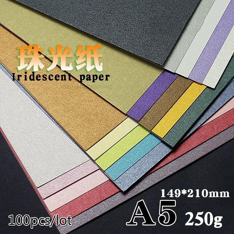 Art Craft Movement - 50pcs A5 21x14.8cm Double-sided 250gsm Pearl