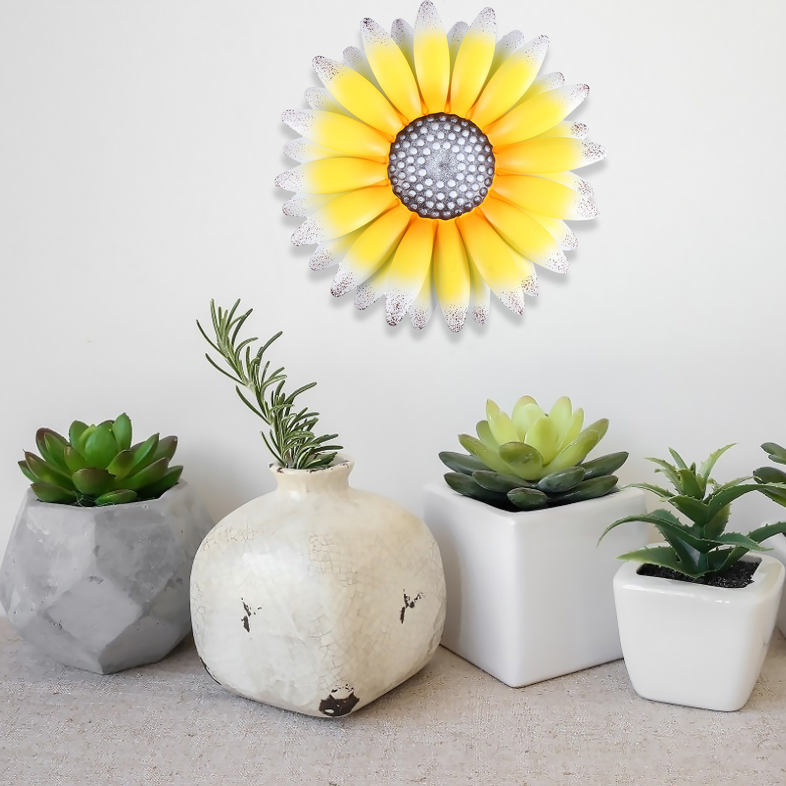 Art Craft Shop - 1pc Metal Flower Decor Premium Lifelike