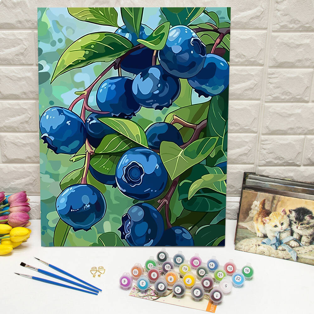 Art Craft Number - DIY Drawing By Numbers Blueberry Digital