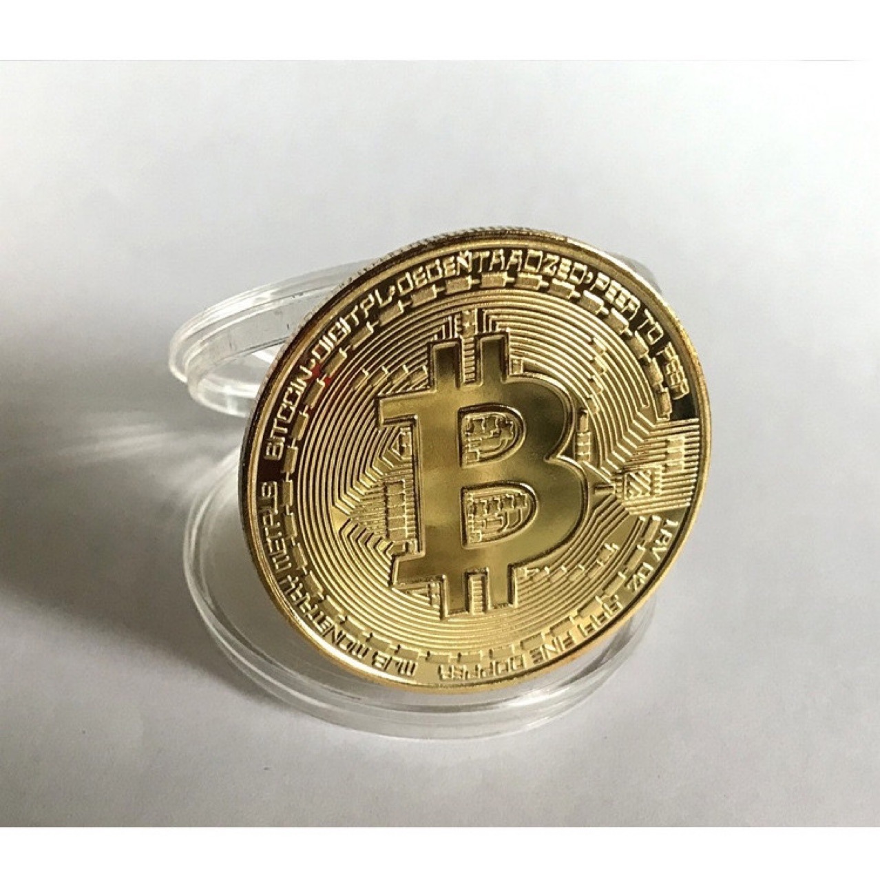Art Craft Movement - Gold Plated Bitcoin Coin Collectible Art