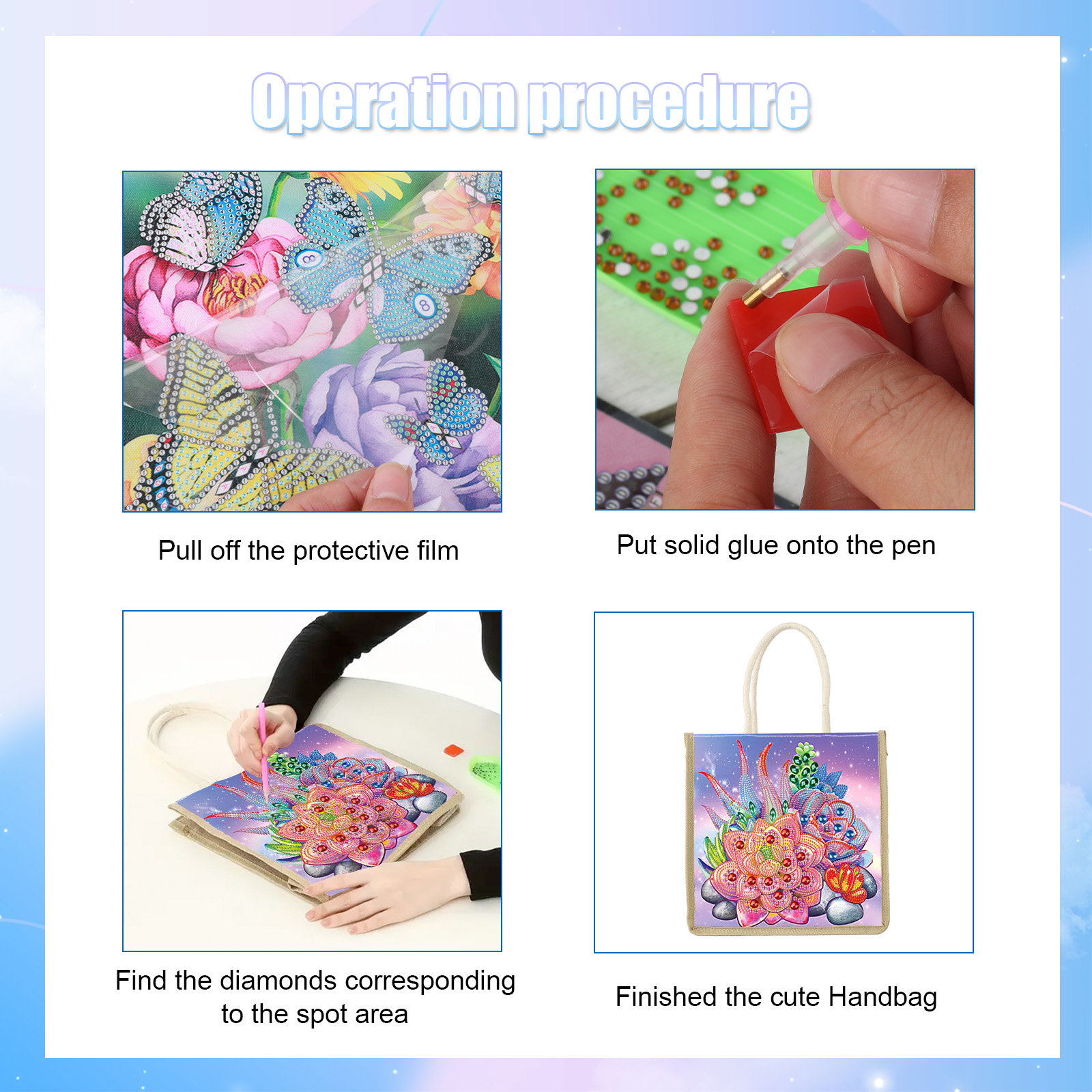 Diamond Art Painting Handbag K - Art Craft Shop avaliação e preço