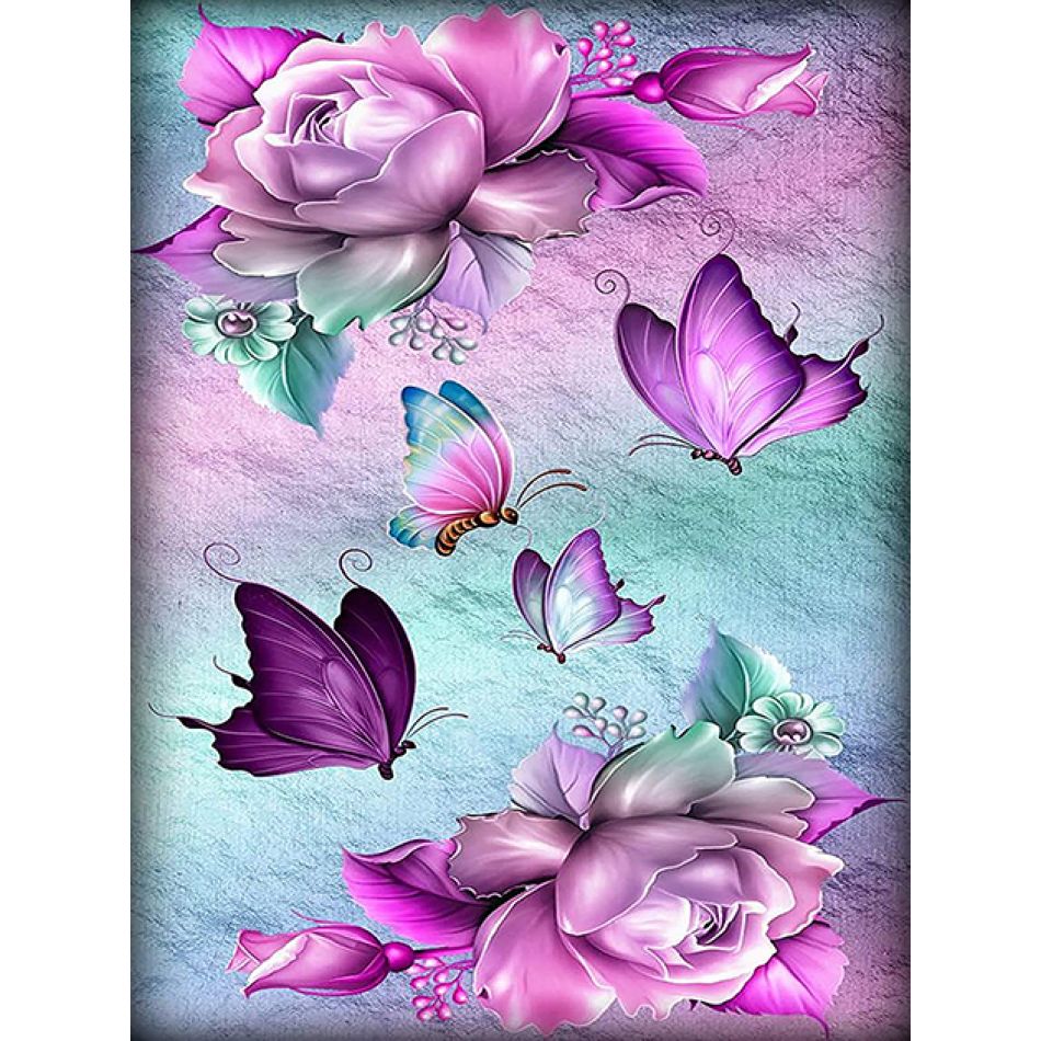 RUOPOTY Purple Flowers Diamond - Art Craft Ideas With Paper avaliação e preço