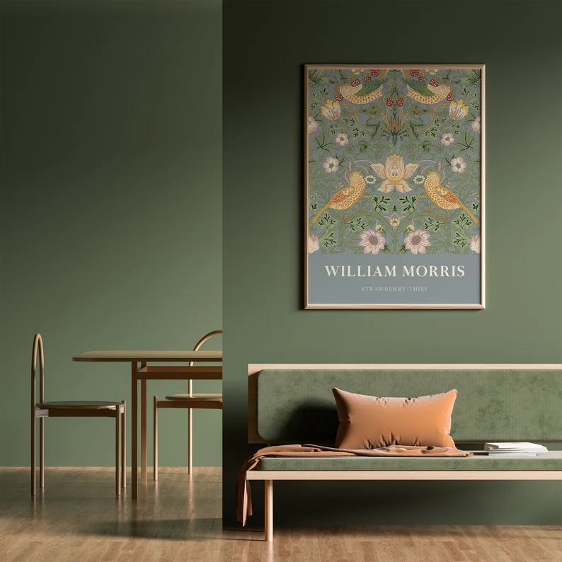 William Morris Abstract Flower - Art Craft William Morris avaliação e preço