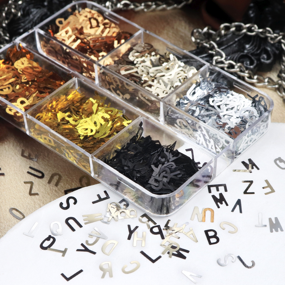 6-Grid Box Metallic Alphabet N - Art And Craft Letter Z avaliação e preço