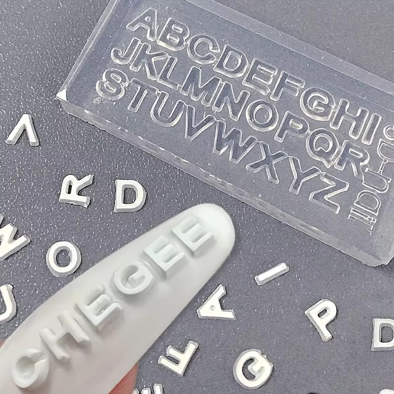 3D Letter Nail Art Silicone Mo - Art And Craft Letter Z avaliação e preço