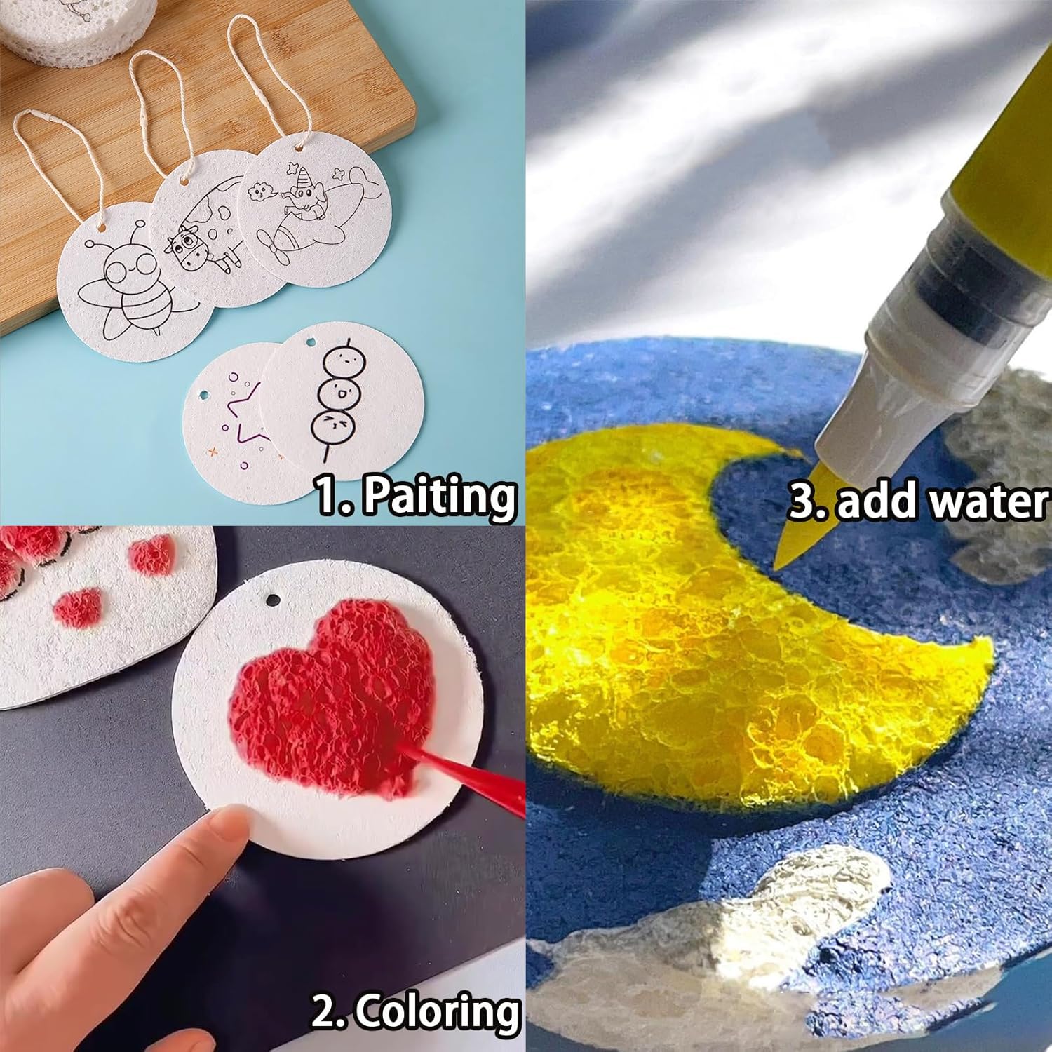 3D Puffy Foam Texture Painting - Art Craft Board avaliação e preço