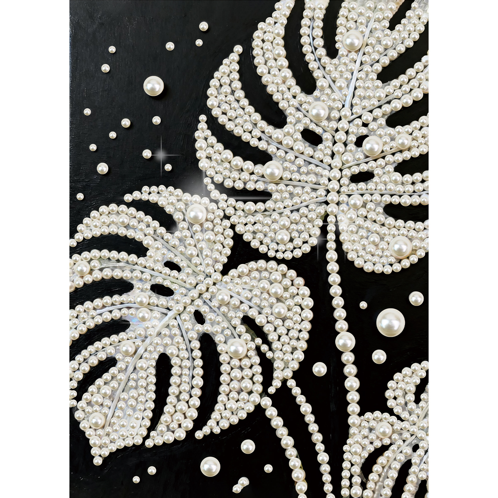 DIY Pearl Diamond Art Painting - Art Craft With Leaves avaliação e preço