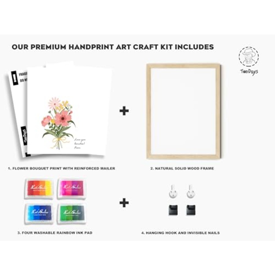 Flower Bouquet Handprint Art C - Art & Craft On Wild Animals For Preschoolers avaliação e preço