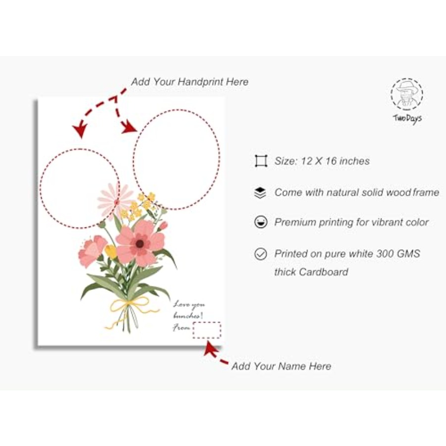 Flower Bouquet Handprint Art C - Art & Craft On Wild Animals For Preschoolers avaliação e preço