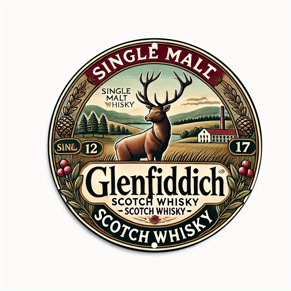 2D flat, Glenfiddich Scotch wh - Art Craft Movement avaliação e preço