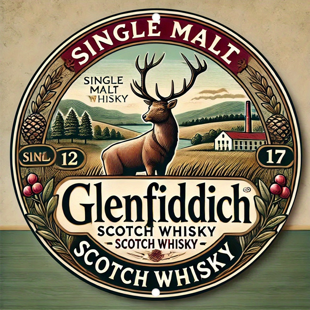 2D flat, Glenfiddich Scotch wh - Art Craft Movement avaliação e preço