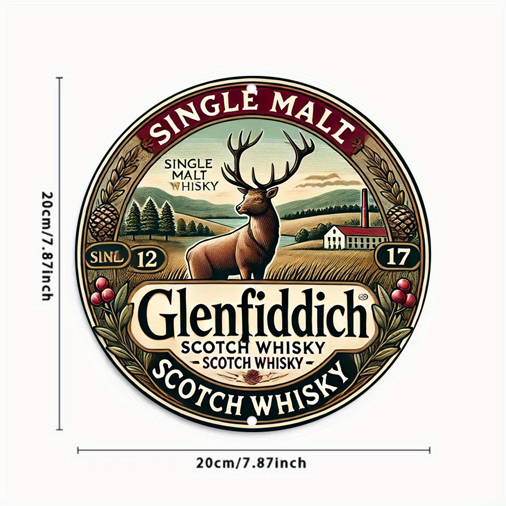 2D flat, Glenfiddich Scotch wh - Art Craft Movement avaliação e preço