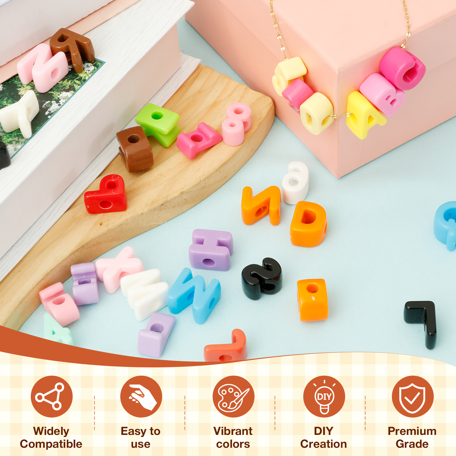36/108Pcs 6mm Hole Chunky Acry - Art And Craft Letter Z avaliação e preço