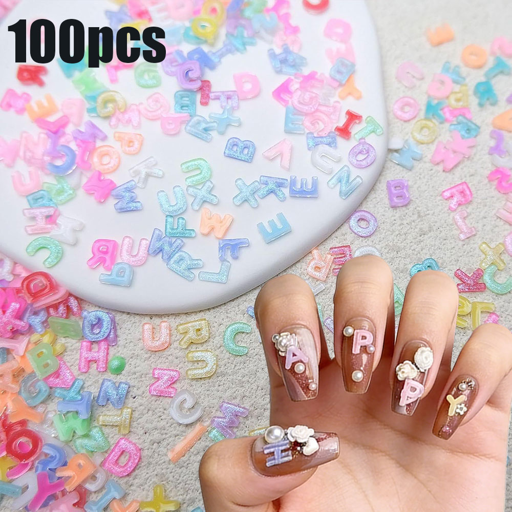 100Pcs Macaron Color Glitter E - Art And Craft Letter Z avaliação e preço