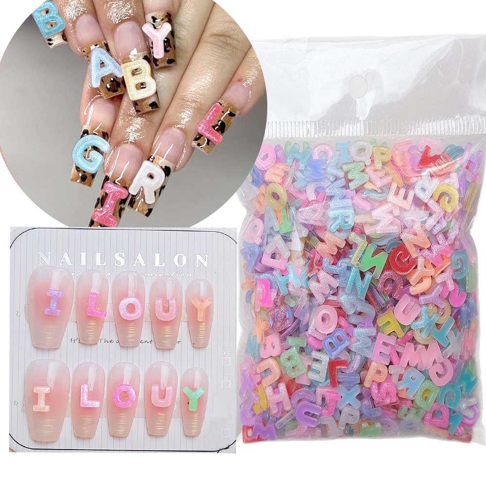 100Pcs Macaron Color Glitter E - Art And Craft Letter Z avaliação e preço