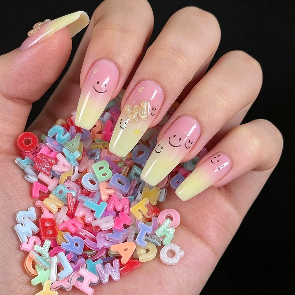 100Pcs 3D Colorful Letter Nail - Art And Craft Letter Z avaliação e preço