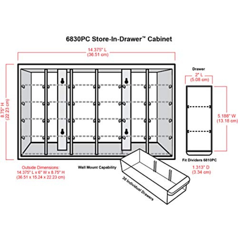 6830PC Store-In-Drawer Cabinet - Art Craft Store avaliação e preço