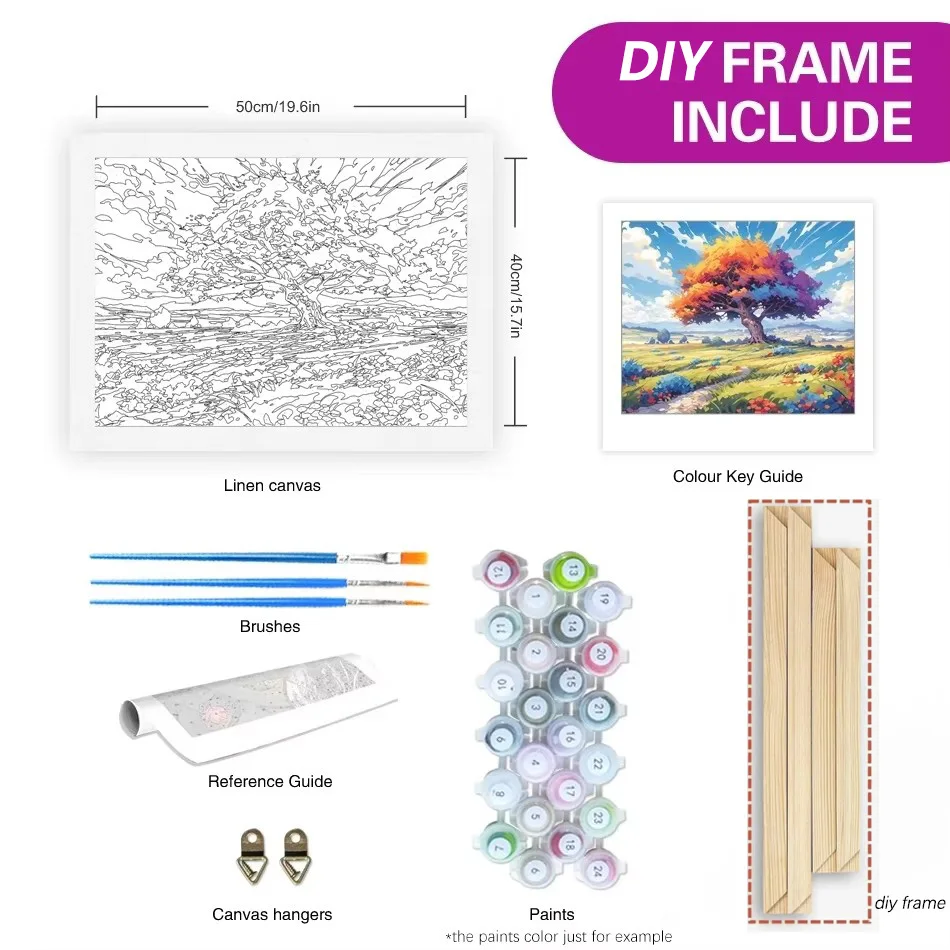 RUOPOTY Acrylic Paint Frame Di - Art Craft Number avaliação e preço