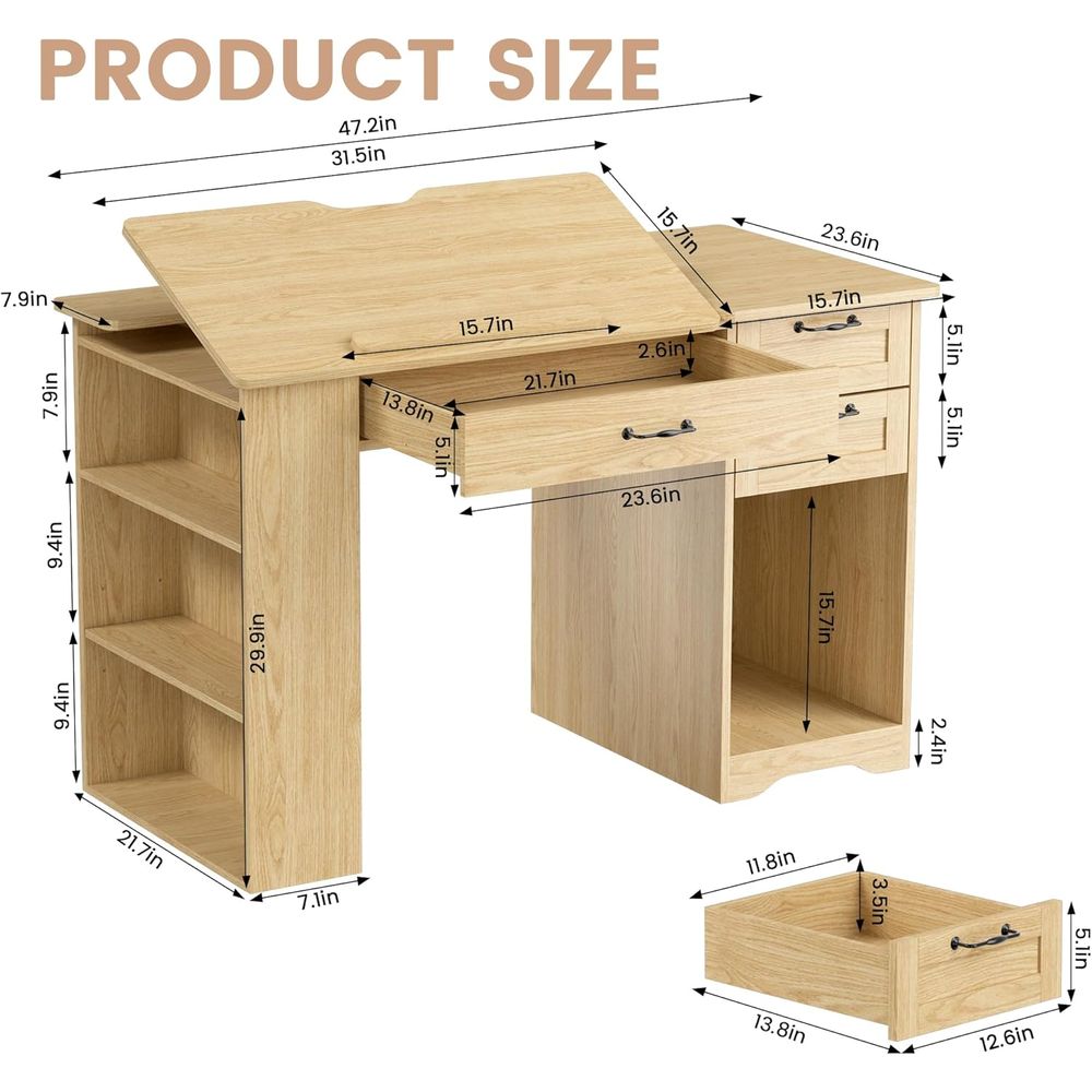 Adjustable Desk with Storage,  - Art & Craft Paper Origami avaliação e preço