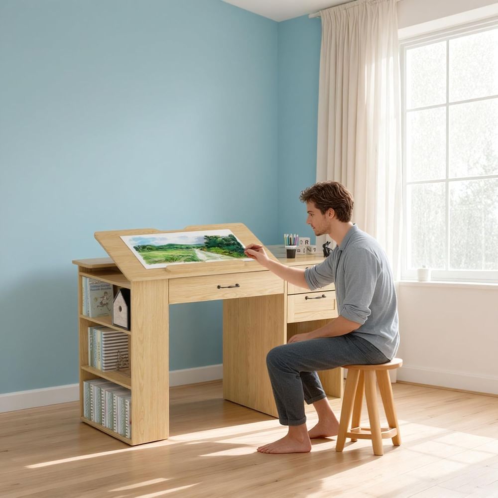 Adjustable Desk with Storage,  - Art & Craft Paper Origami avaliação e preço