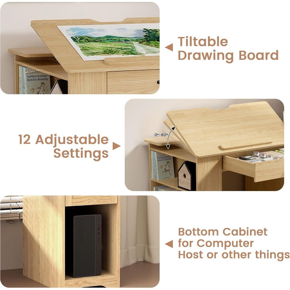 Adjustable Desk with Storage,  - Art & Craft Paper Origami avaliação e preço
