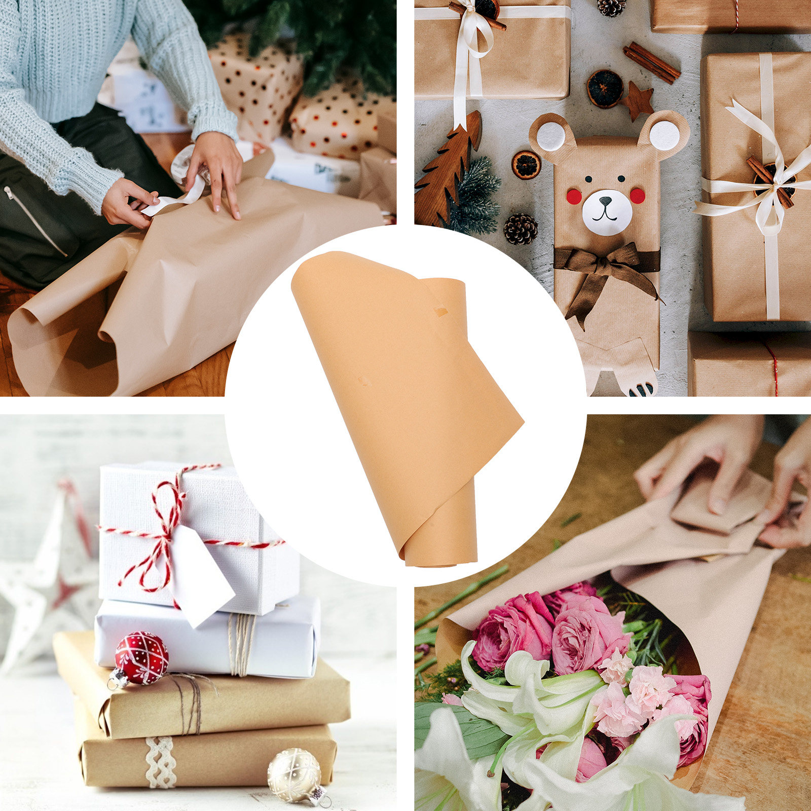 1 Roll Kraft Paper Roll Brown  - Art Craft Board avaliação e preço