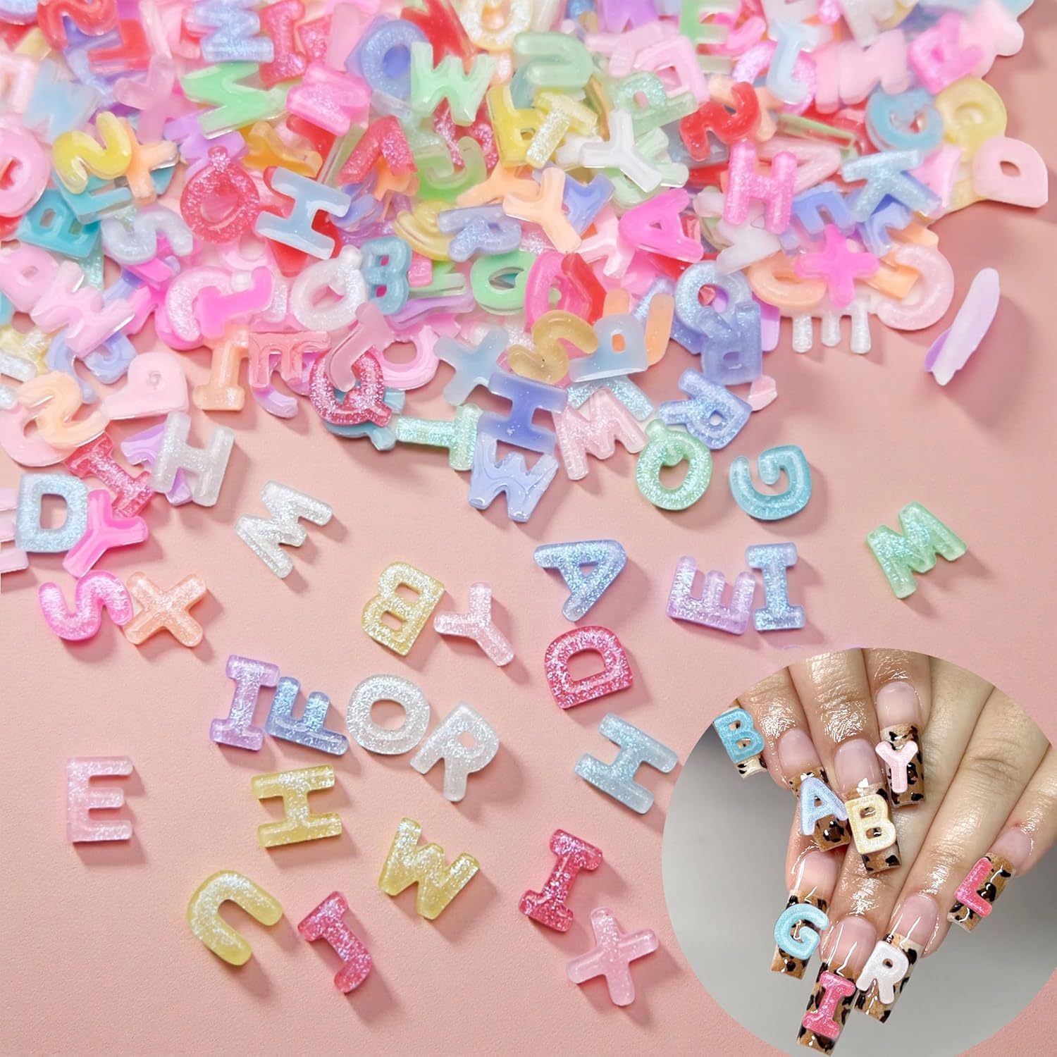 100pcs 3D Colorful Letter Nail - Art And Craft Letter Z avaliação e preço