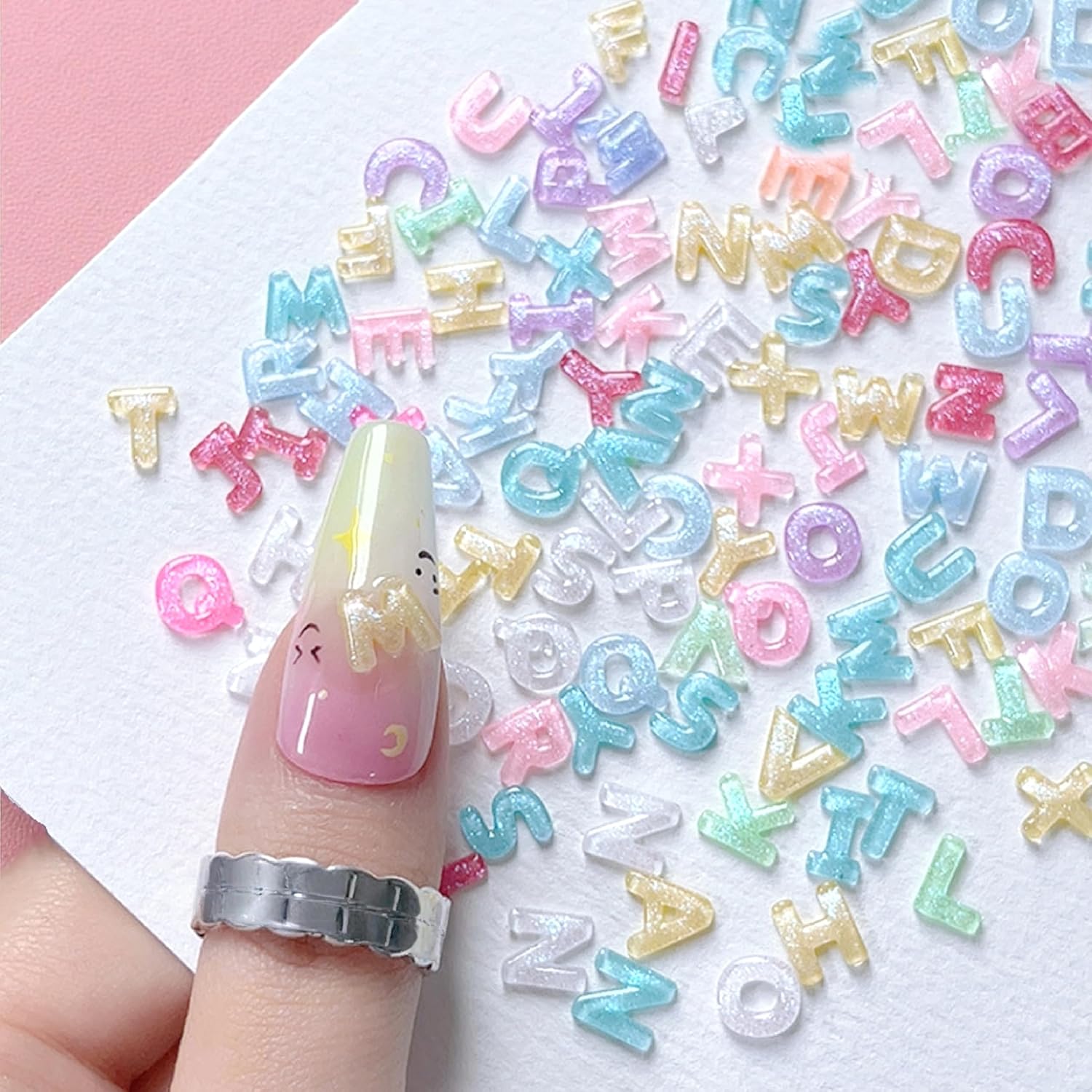 100pcs 3D Colorful Letter Nail - Art And Craft Letter Z avaliação e preço