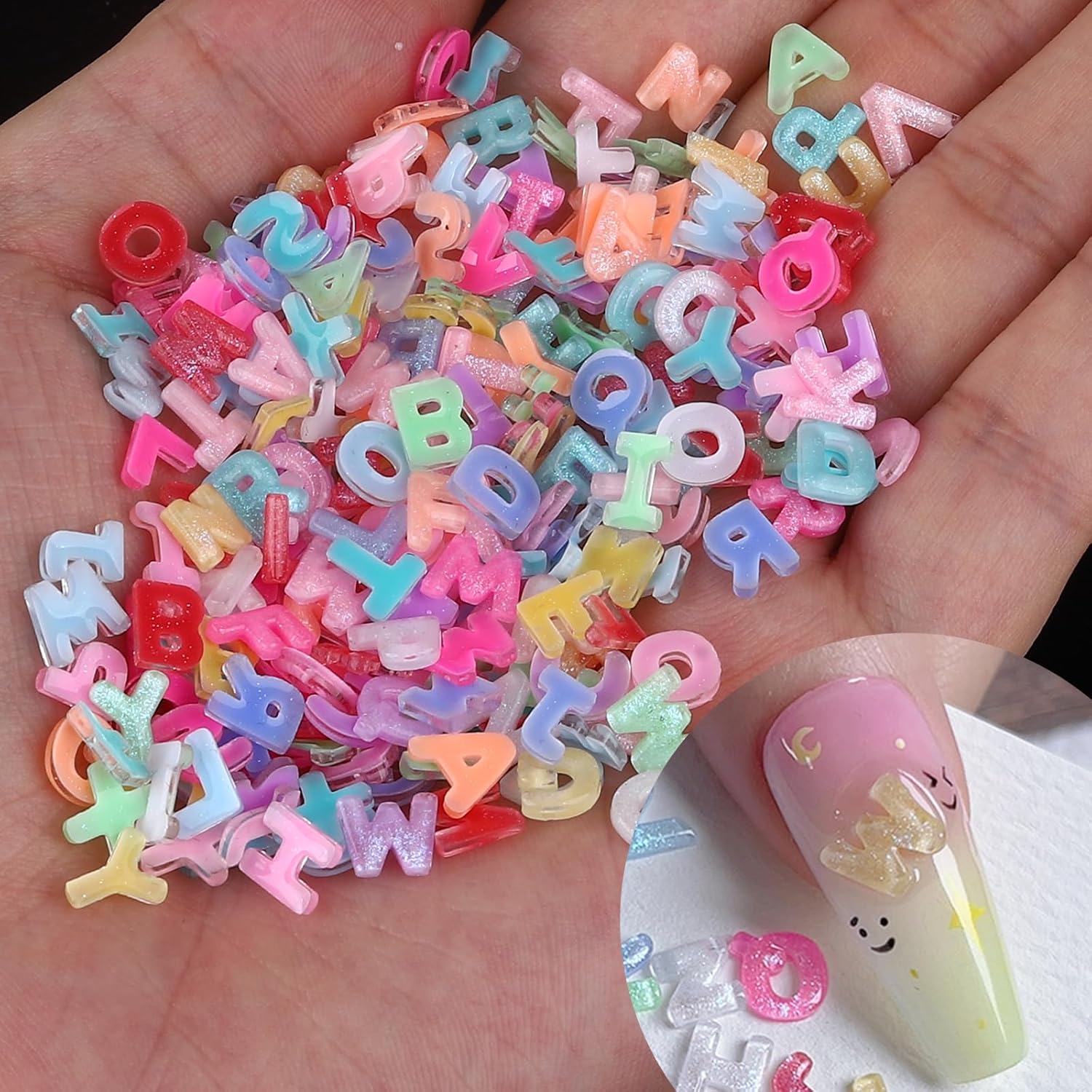 100pcs 3D Colorful Letter Nail - Art And Craft Letter Z avaliação e preço