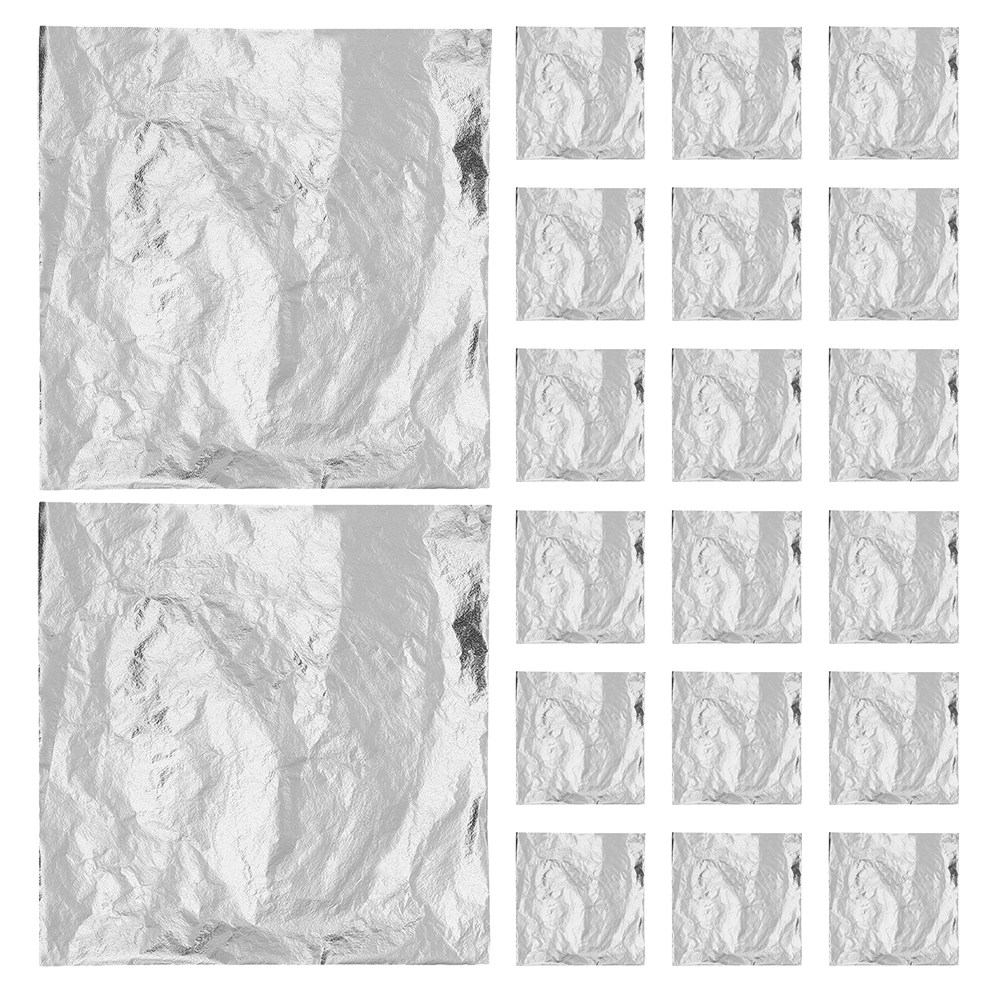100Pcs Silver Foil Paper Sheet - Art Craft With Leaves avaliação e preço