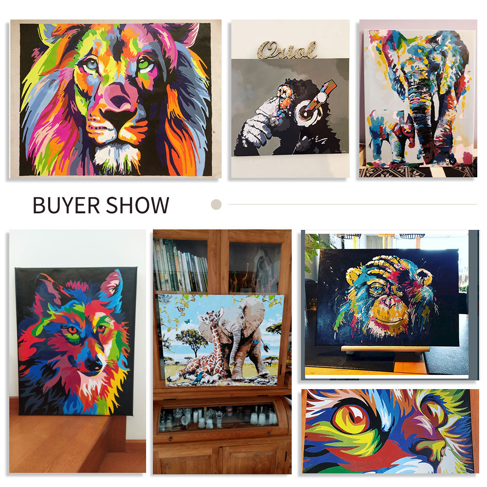 GATYZTORY Cat Painting By Numb - Art Craft Number avaliação e preço