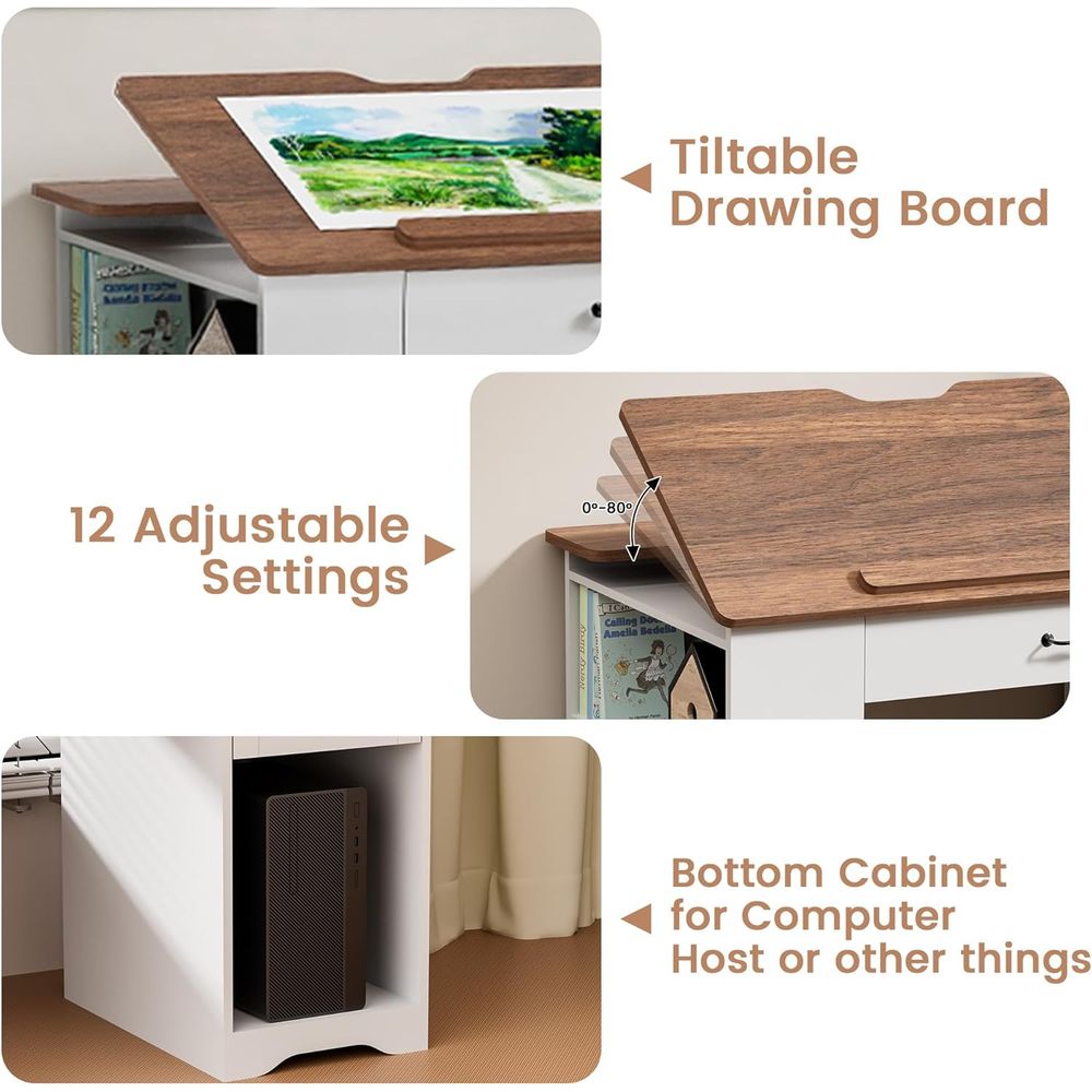 Adjustable Desk with Storage a - Art & Craft Paper Origami avaliação e preço