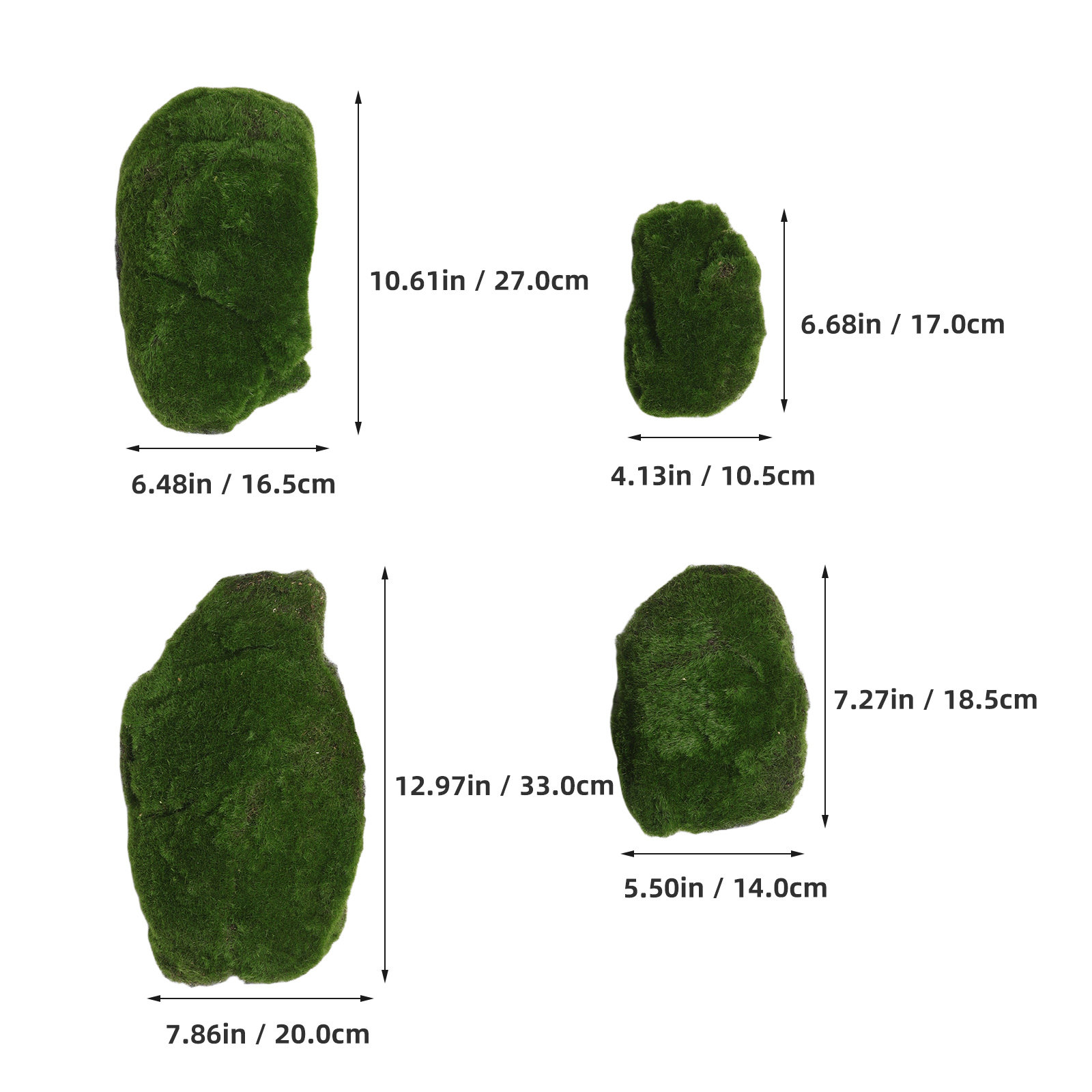 4Pcs Artificial Faux Moss Ston - Art Craft With Leaves avaliação e preço