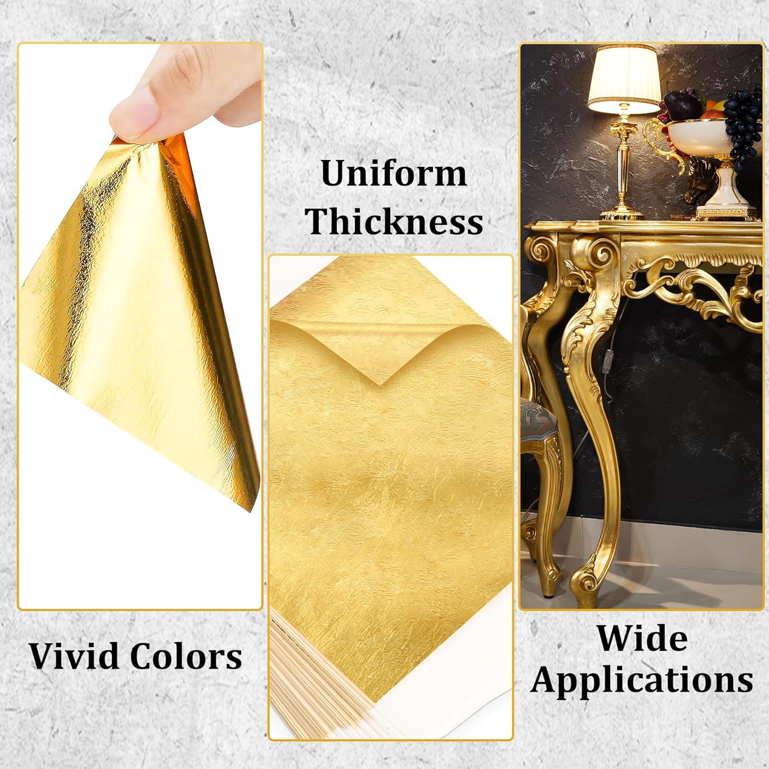 300Pcs Gold Leaf Sheets 5.1x5. - Art Craft With Leaves avaliação e preço