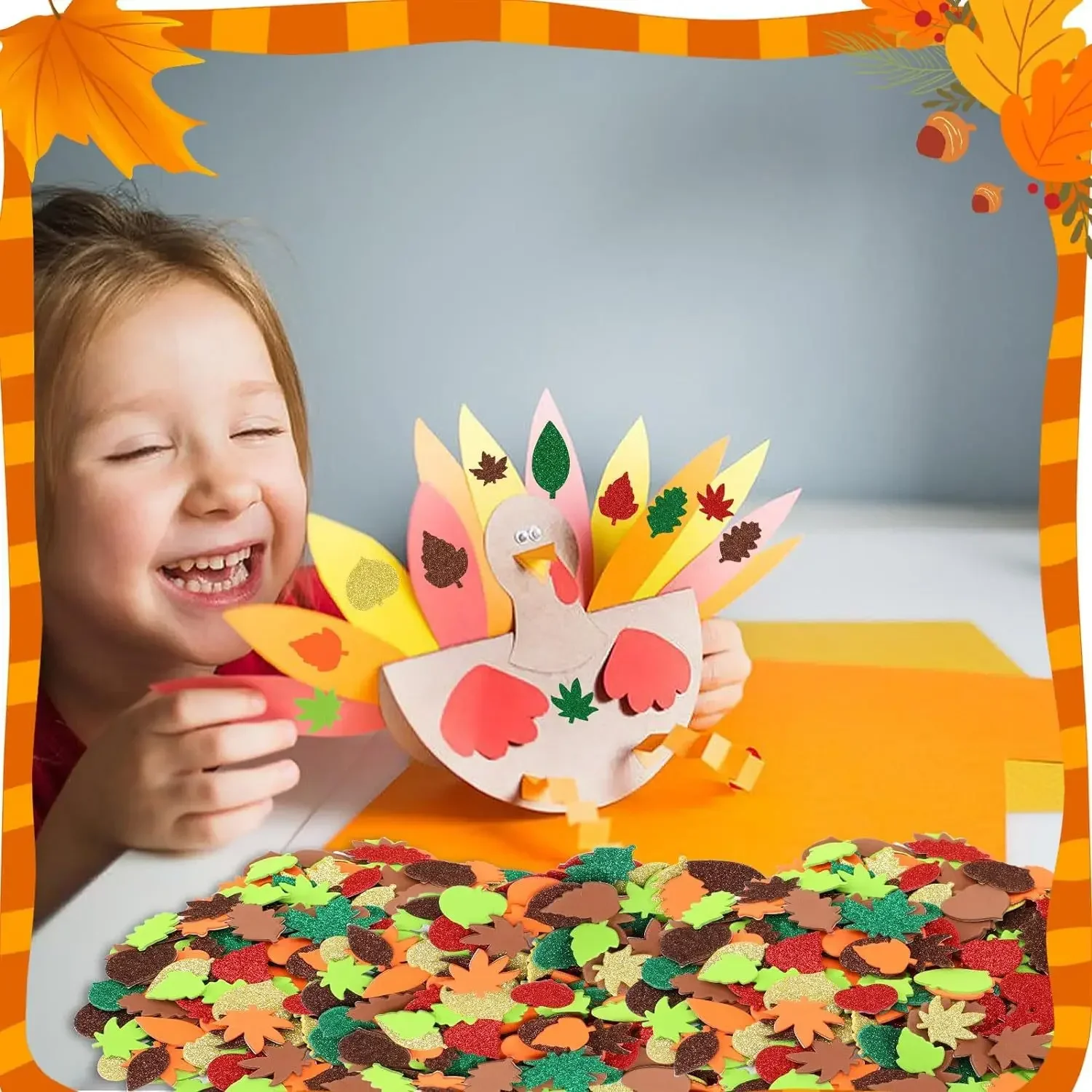 Thanksgiving, Fall Craft Kit F - Art Craft With Leaves avaliação e preço