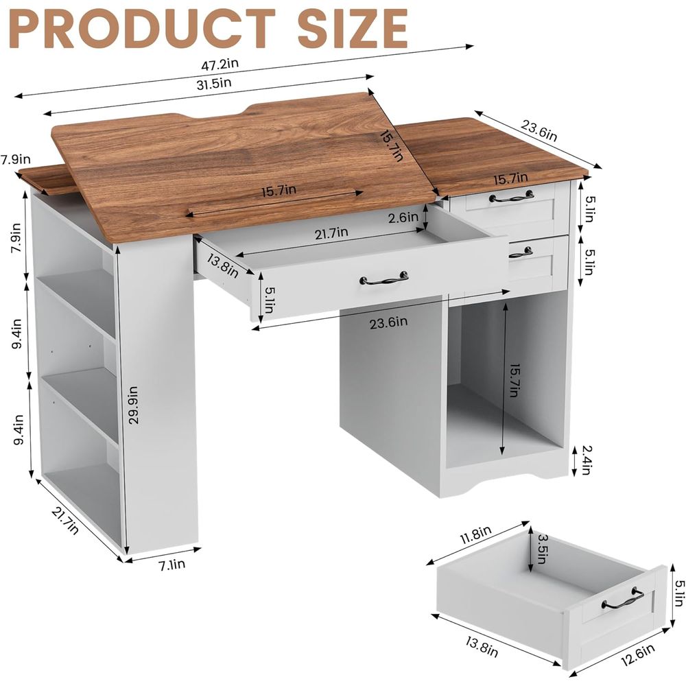 Adjustable Desk with Storage a - Art & Craft Paper Origami avaliação e preço