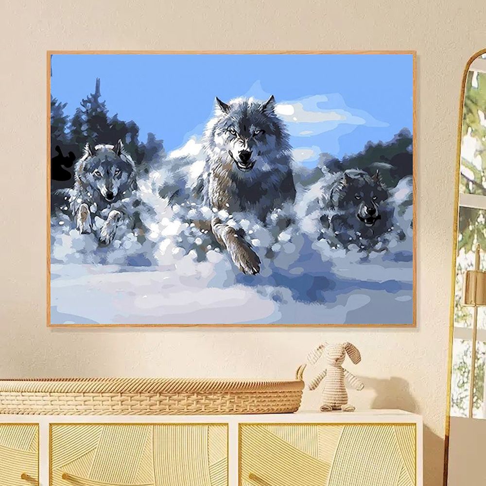 Painting By Numbers Wolf Oil P - Art Craft Number avaliação e preço