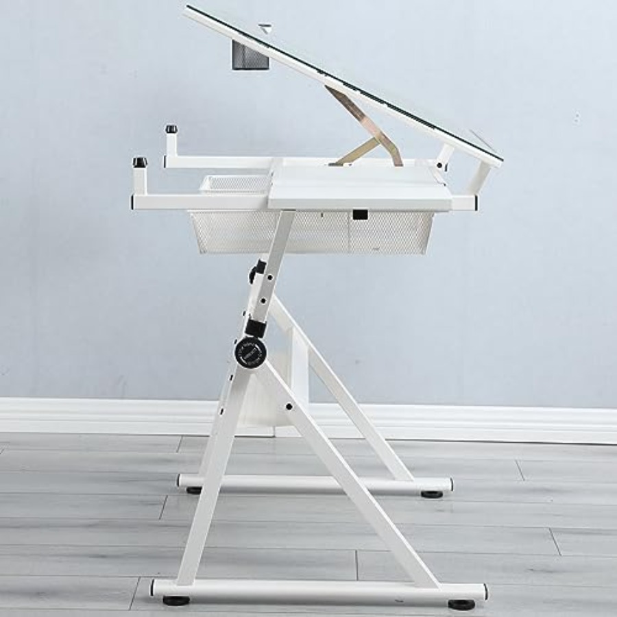 Drafting Table with Stool Mode - Art & Craft On Wild Animals For Preschoolers avaliação e preço