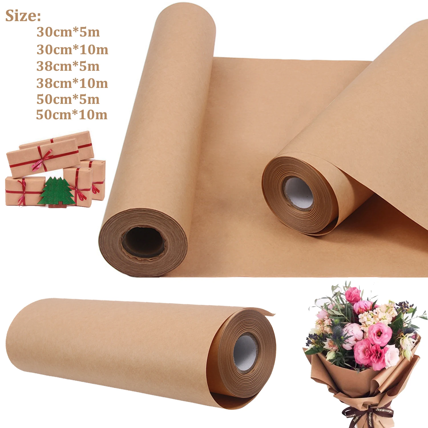5/10m Brown Kraft Paper Roll F - Art Craft Movement avaliação e preço
