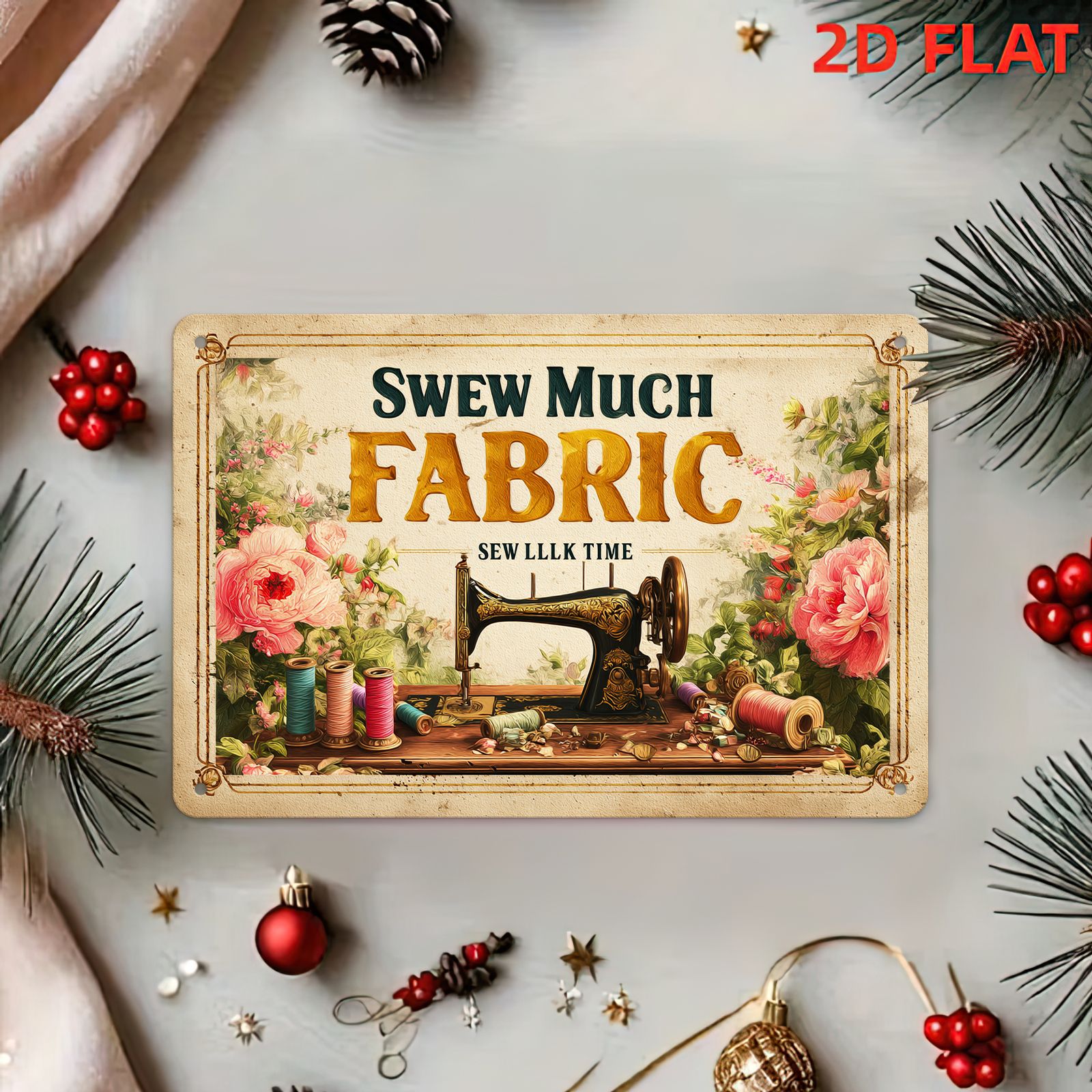 2D Flat Inch Retro Sewing Mach - Art Craft Shop avaliação e preço
